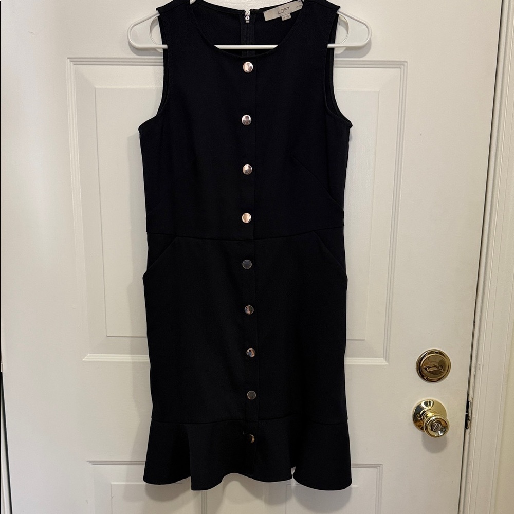 LOFT Navy Sleeveless Dress